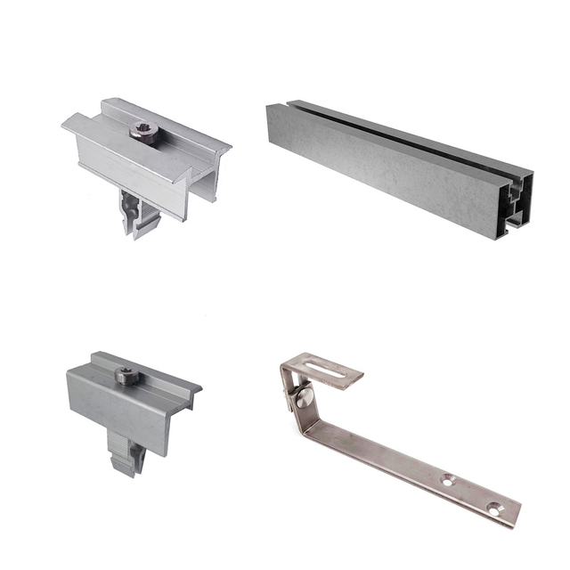 Support de montage du panneau solaire avec crochet de toit de tuile pour la structure de montage du toit en bardeaux d'asphalte 