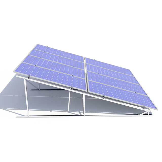 Système d'énergie solaire Système de toit plat Kit de panneau d'alimentation solaire avec module PV onduleur 