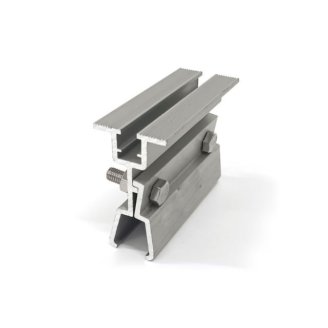 Pinces de fixation solaires en aluminium, pince solaire pour système de montage sur toit en métal