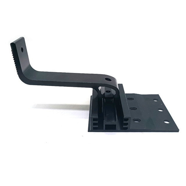 Solution solaire de crochet de toit de tuile de support noir en aluminium pour le système d'énergie solaire pour la maison