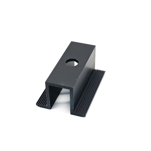 Kit de pince de support de panneau solaire noir en aluminium Black Pinlate pour le système de montage du toit