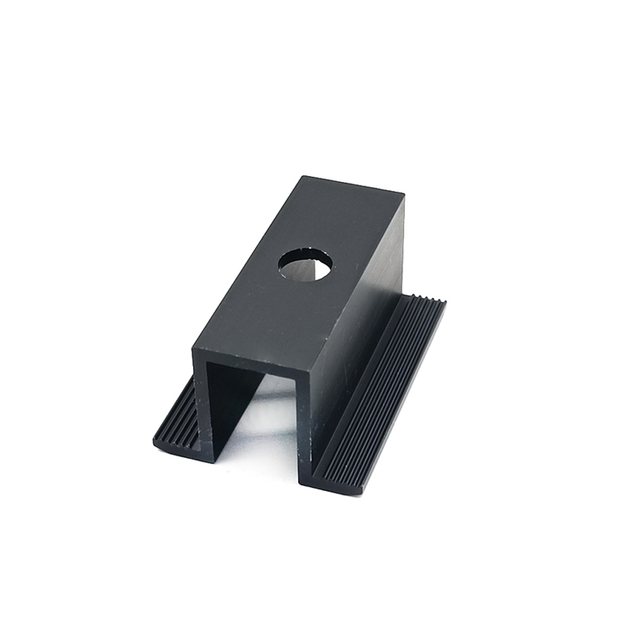 Kit de pince de support de panneau solaire noir en aluminium Black Pinlate pour le système de montage du toit