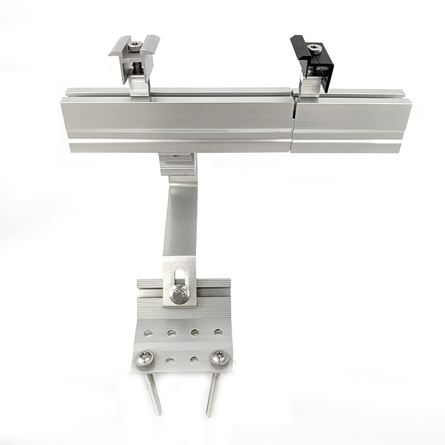 Structures de toit solaire Structures Kit de support de crochet en aluminium pour le système de montage du panneau solaire