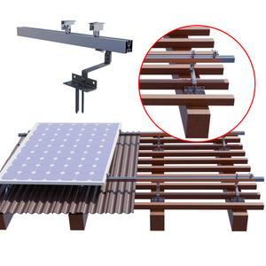 Panneau à panneau solaire réglable Crochet à crochet de montage Rail et pince solaire pour le support de toit en carreaux solaires