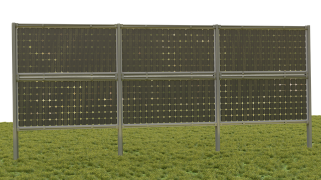  Structure de montage au sol solaire Système de panneaux solaires verticaux