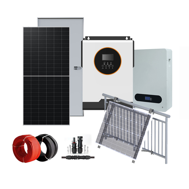 Panneaux solaires Systèmes d'alimentation à la maison sur le réseau de kits d'énergie solaire Balcon