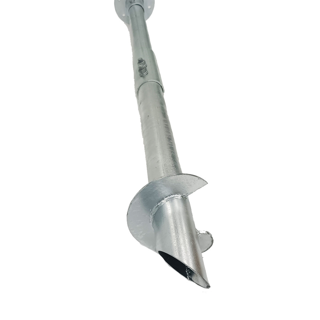 Pile hélicoïdale d'arbre rond de vis de terre galvanisée pour le système d'énergie solaire