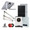 Triangle réglable Toile plate Montage solaire avec kits solaires Kits Système d'énergie solaire de l'onduleur