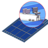Solution de rail en aluminium pour le système d'énergie solaire du toit en métal trapézoïdal Système de panneaux solaires