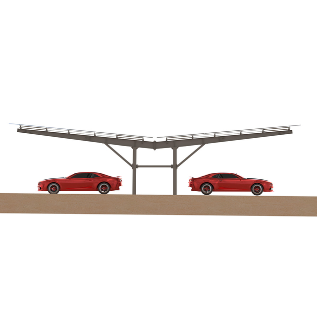 Kits de système de montage de panneaux solaires à double rangée de 20 kW pour l'installation d'un abri de voiture