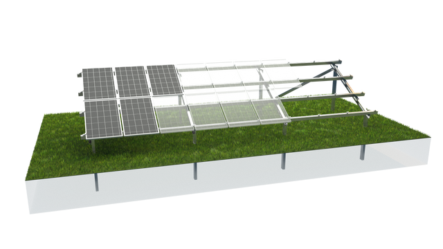 Montage solaire au sol avec système de panneaux solaires de support en acier à canal C