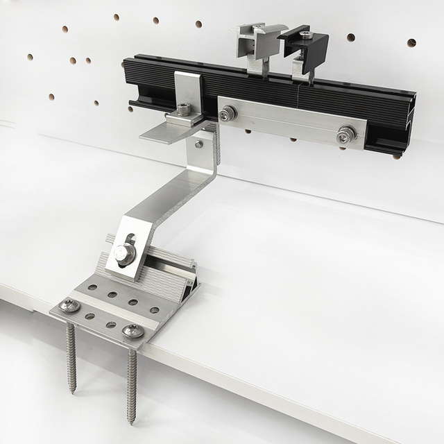 Pince de rail de crochet de panneau solaire en aluminium pour le système de montage de toit solaire