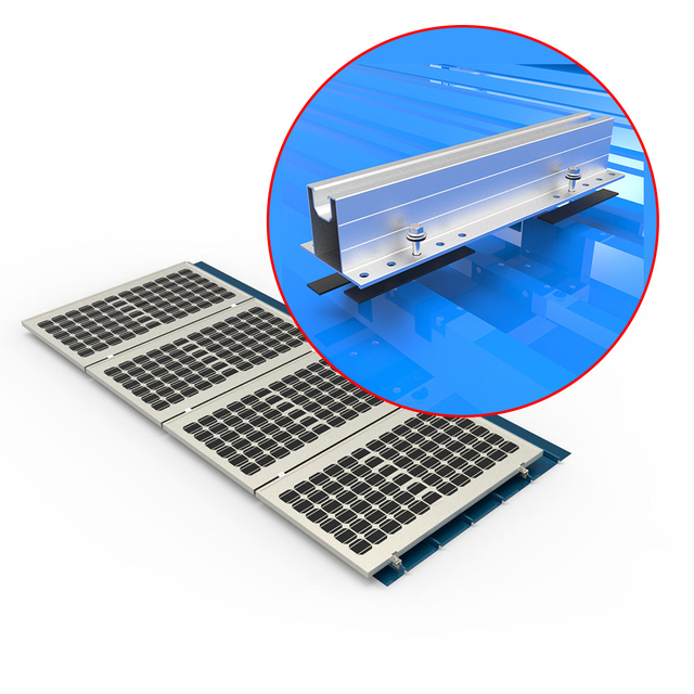 Kit de support de support de support de support de montage solaire mini-rail en aluminium pour système de structure de montage en métal