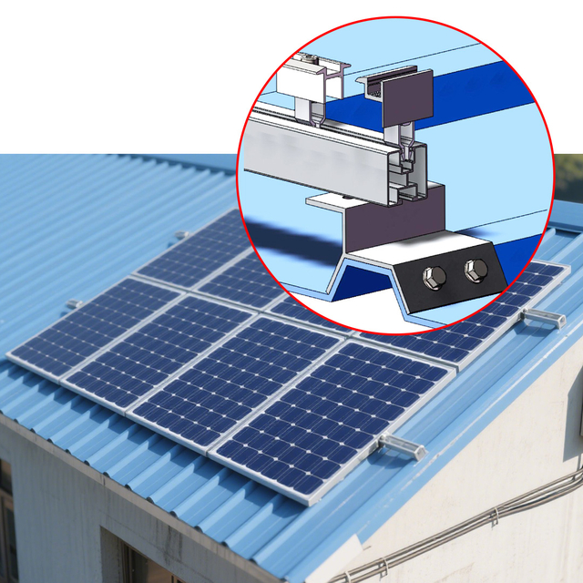 Panneau solaire Kits de serrage de couture debout