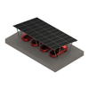 Structure de montage solaire en forme de W, abri de voiture en acier ZAM pour système de panneaux solaires
