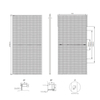 Module photovoltaïque commercial à grande échelle de panneau solaire de 595 W à très haute puissance
