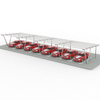 Structure de montage d'abri de voiture de colonnes de type N de panneau solaire pour le stationnement de voiture