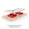 Type Y structure solaire photovoltaïque carport supports de montage système solaire carport structure